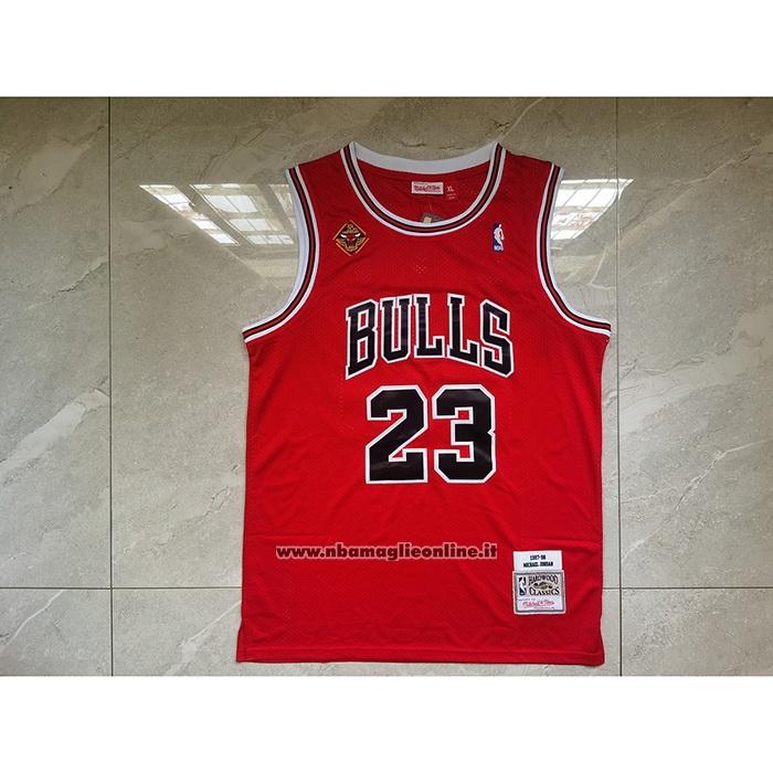 Maglia Chicago Bulls Michael Jordan #23 Mitchell & Ness 1997-98 Rosso